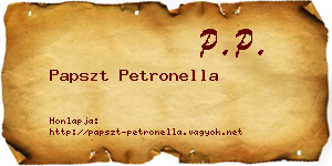 Papszt Petronella névjegykártya